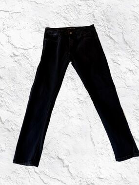 Black Straight-Leg Jeans